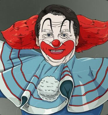 Jair Bolsonaro vestido como el payaso "IT", el personaje de la película de terror.