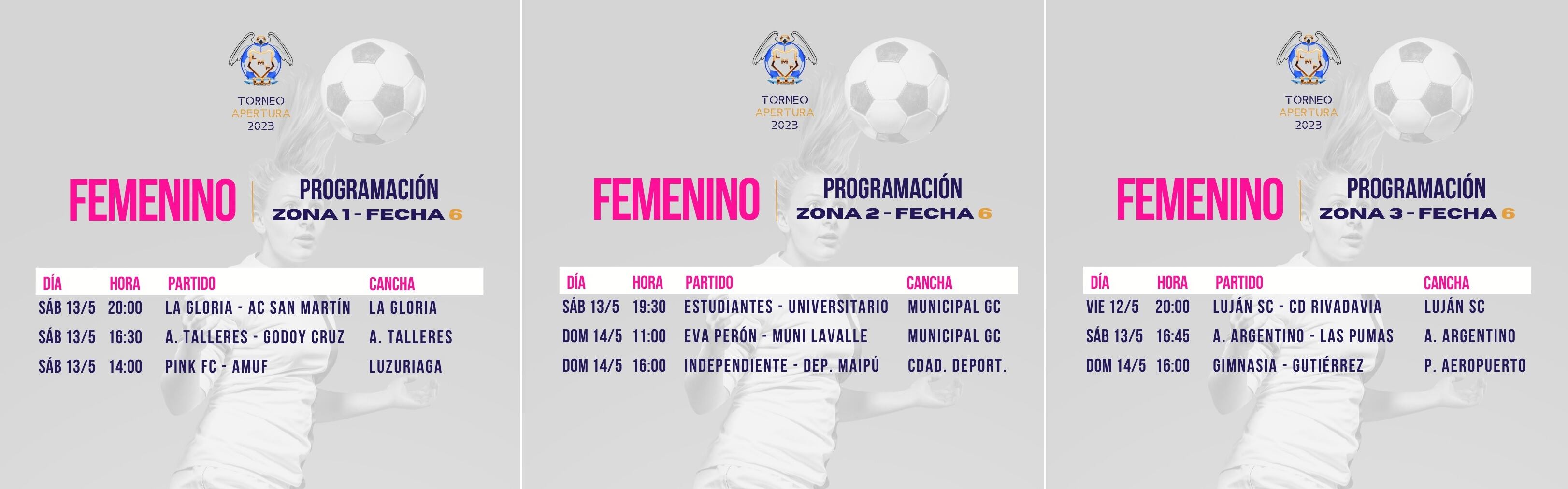 Fútbol femenino fecha 5