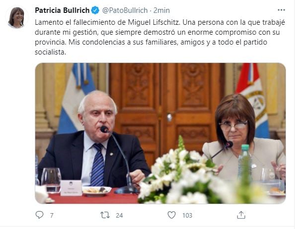 Referentes políticos despiden a Miguel Lifschitz en las redes.