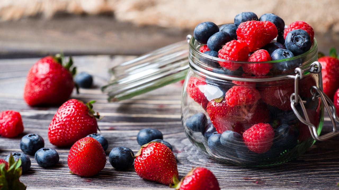 Frutos rojos.