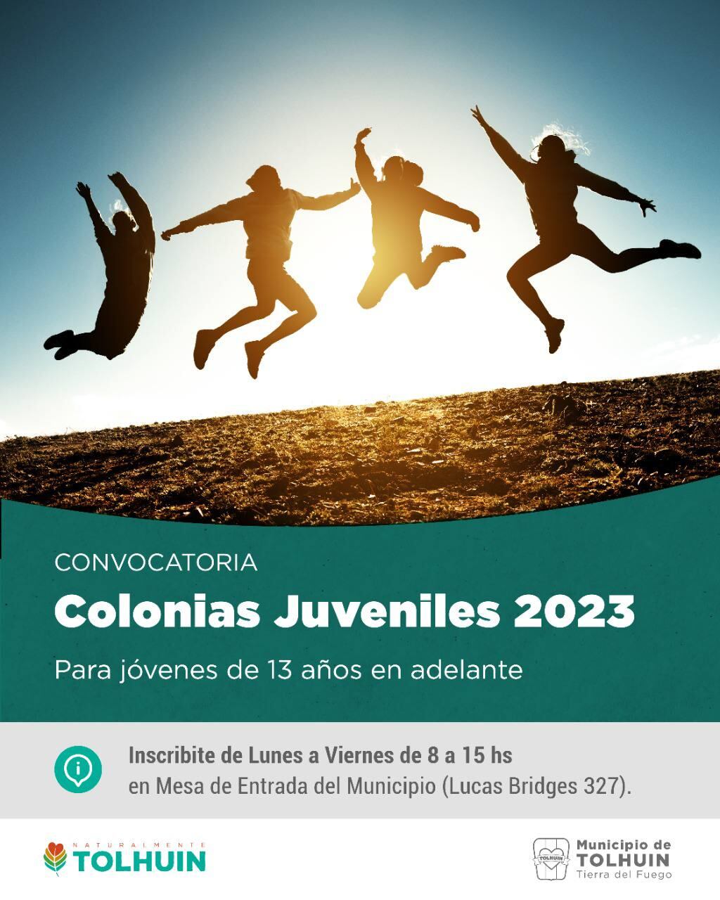 Están abiertas las inscripciones para las Colonias Juveniles en Tolhuin.