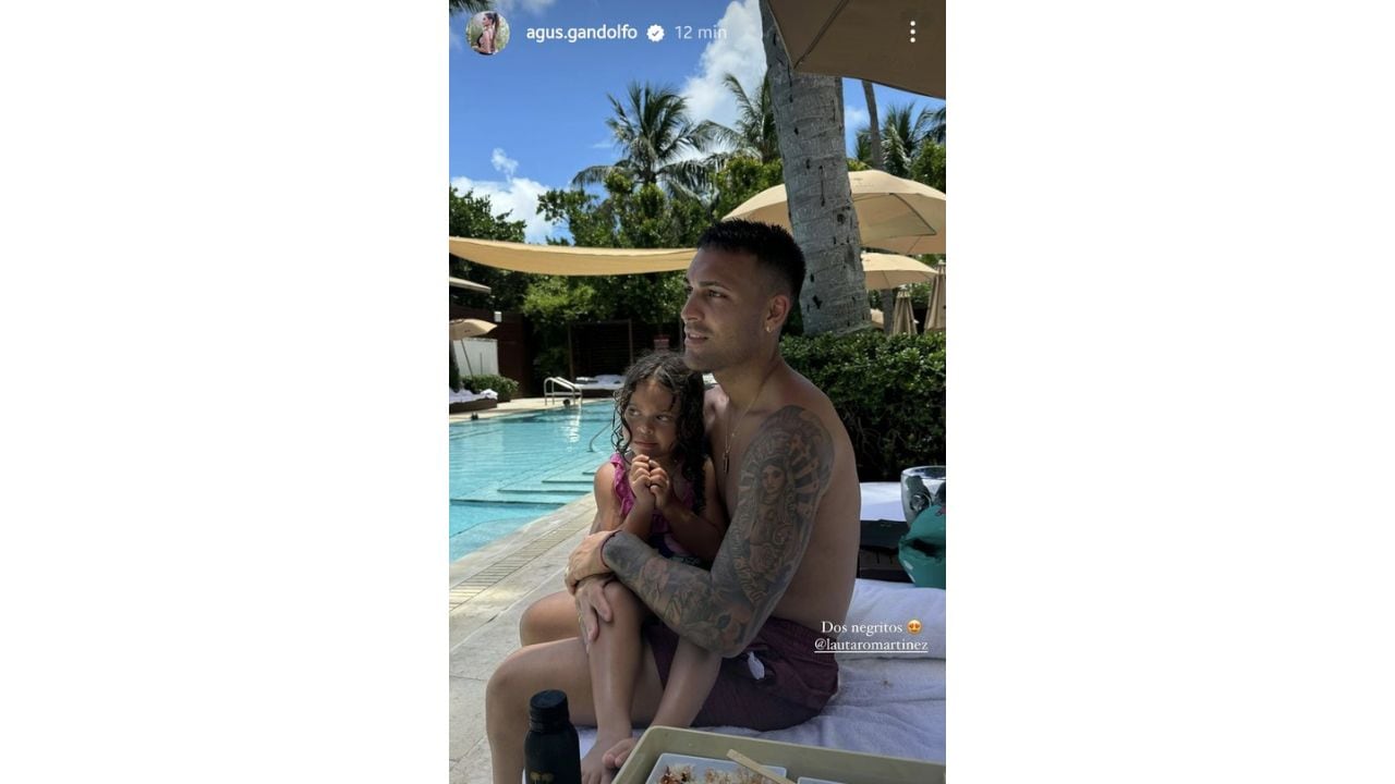 La foto de Lautaro Martínez con su pequeña que se hizo viral.