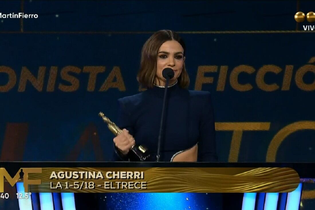 Agustina Cherri, elegida como mejor actriz por su trabajo en "La 1-5/18". (Telefe)