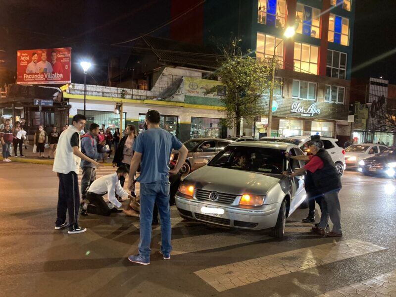 Accidente vial en Eldorado dejó a una mujer lesionada.