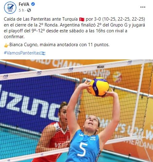 Mundial Sub 20 de vóley femenino en Países Bajos.