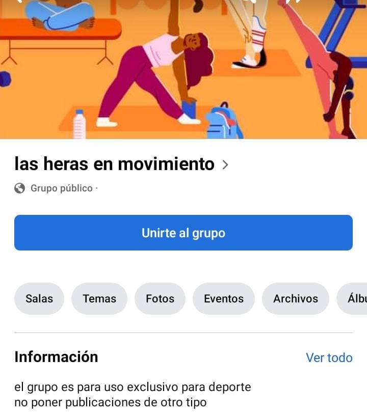 Grupo de Las Heras destinado al movimiento para las personas del departamento.