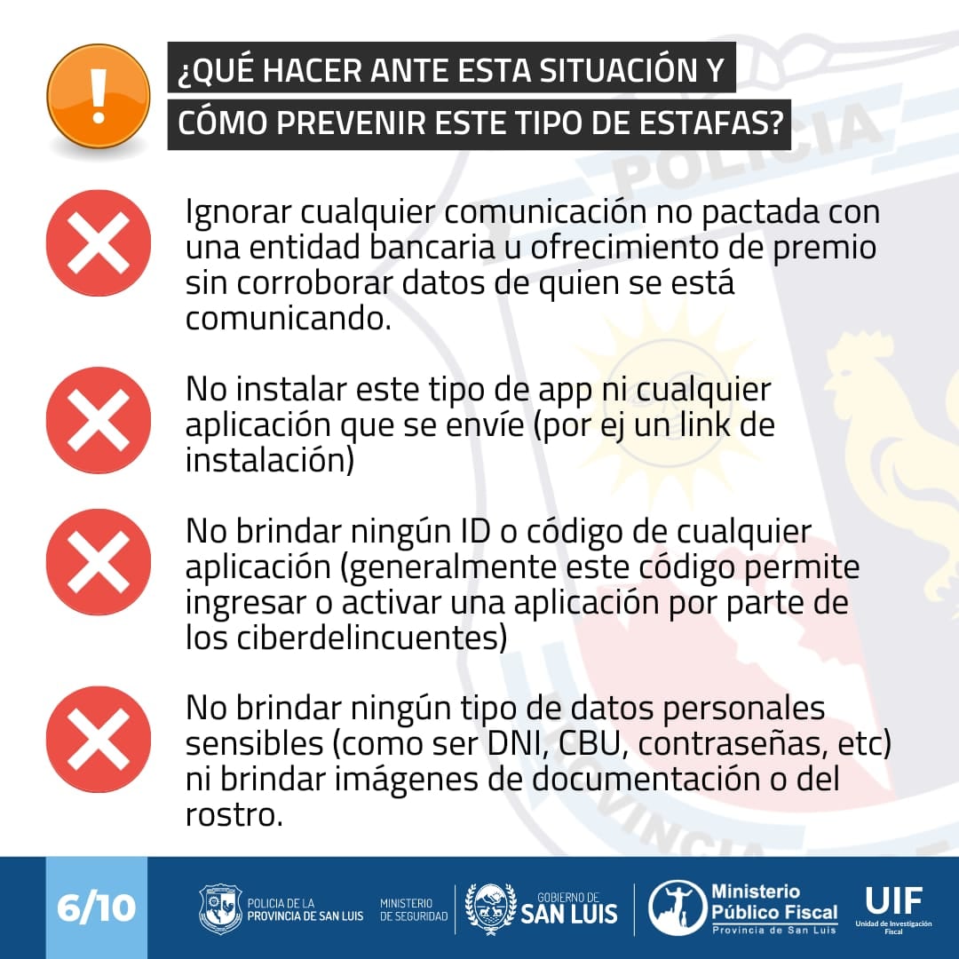 Advertencia por nuevas estafas virtuales en San Luis