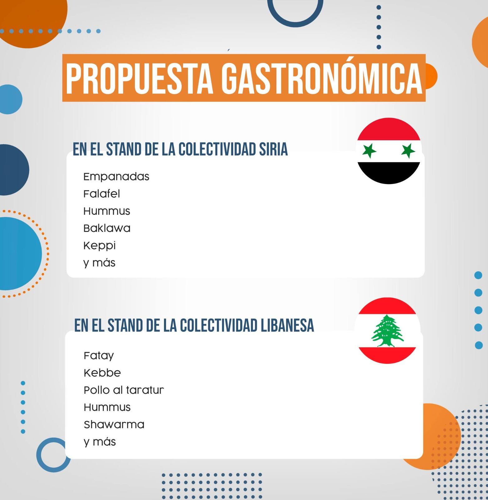 Fiesta Provincial del Trigo 2023: cuáles son las propuestas gastronómicas de las diferentes colectividades