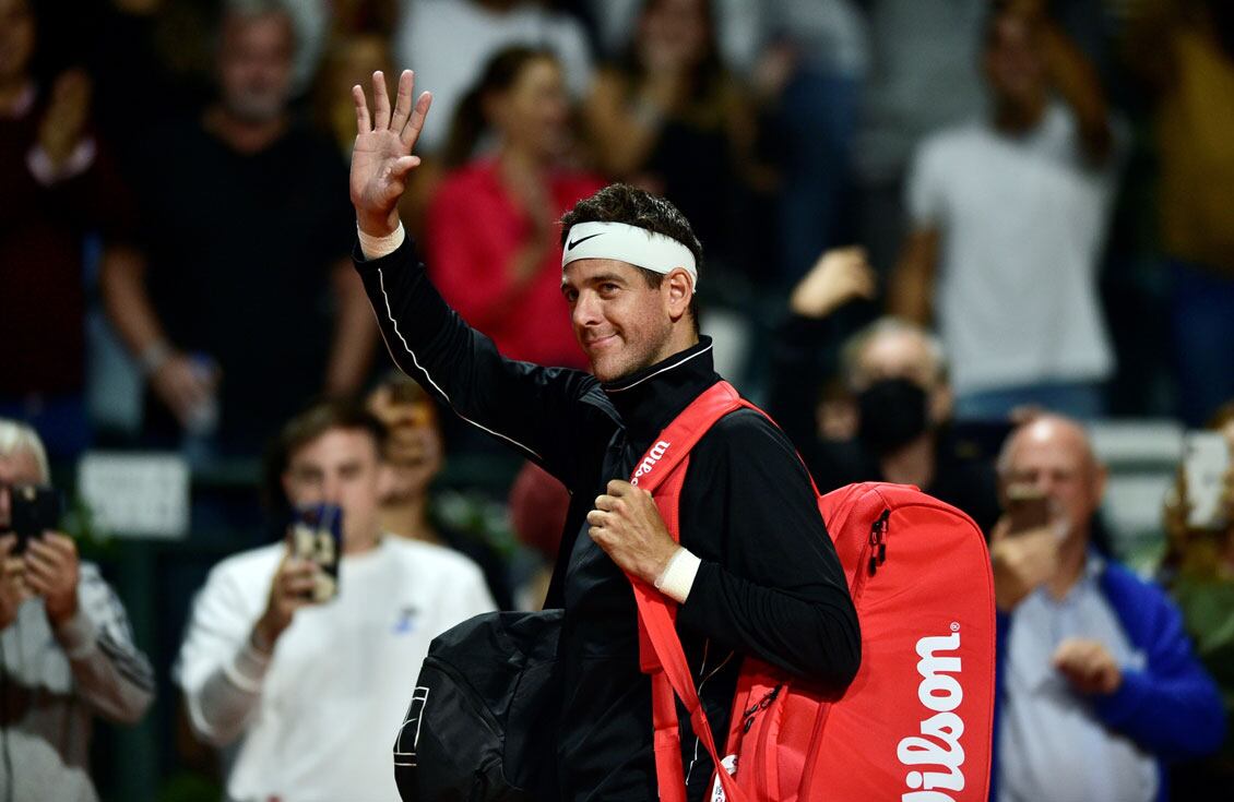 Del Potro, en su debut en el Argentina Open. (AP)