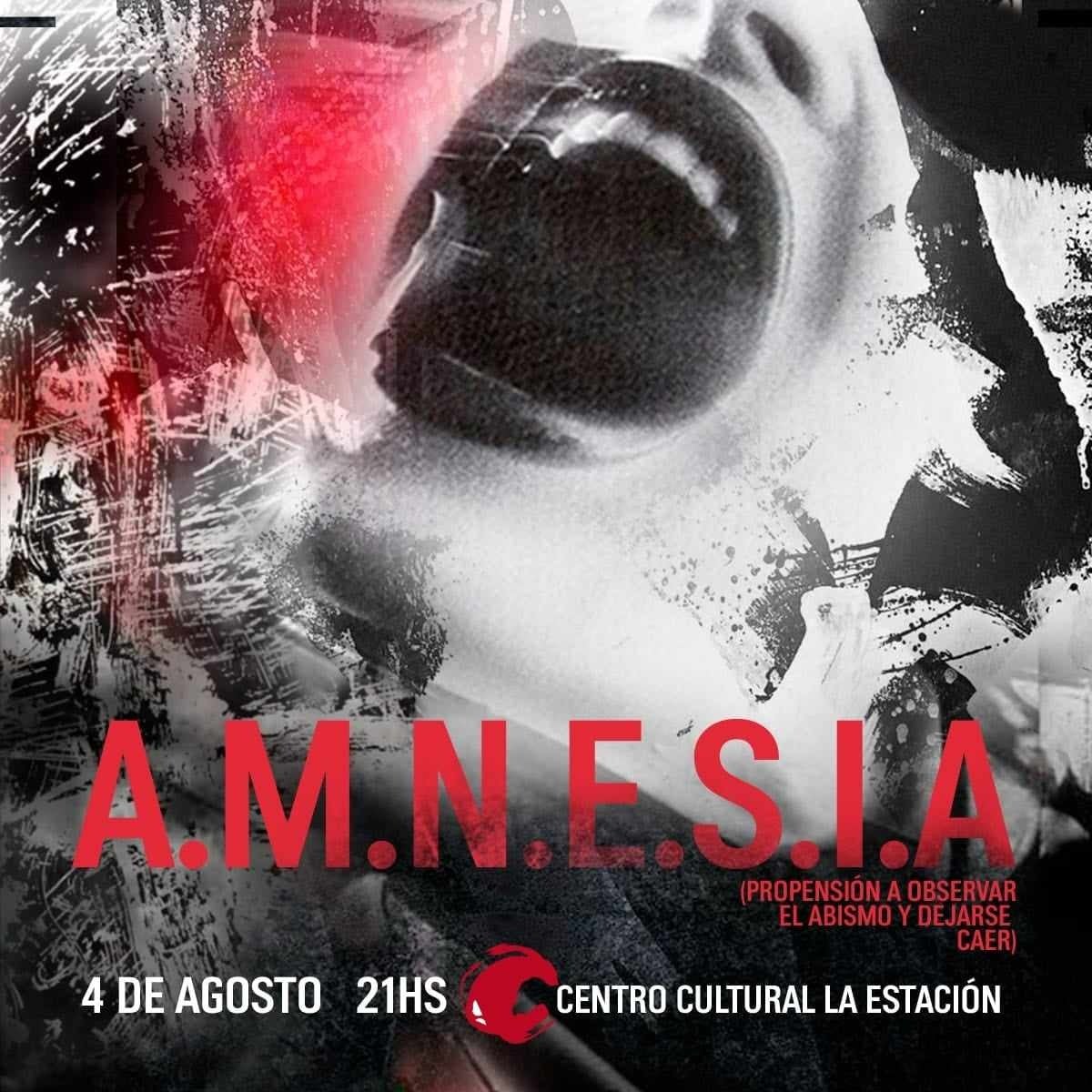 El unipersonal “A.M.N.E.S.I. A” se presentará en el Centro Cultural La Estación