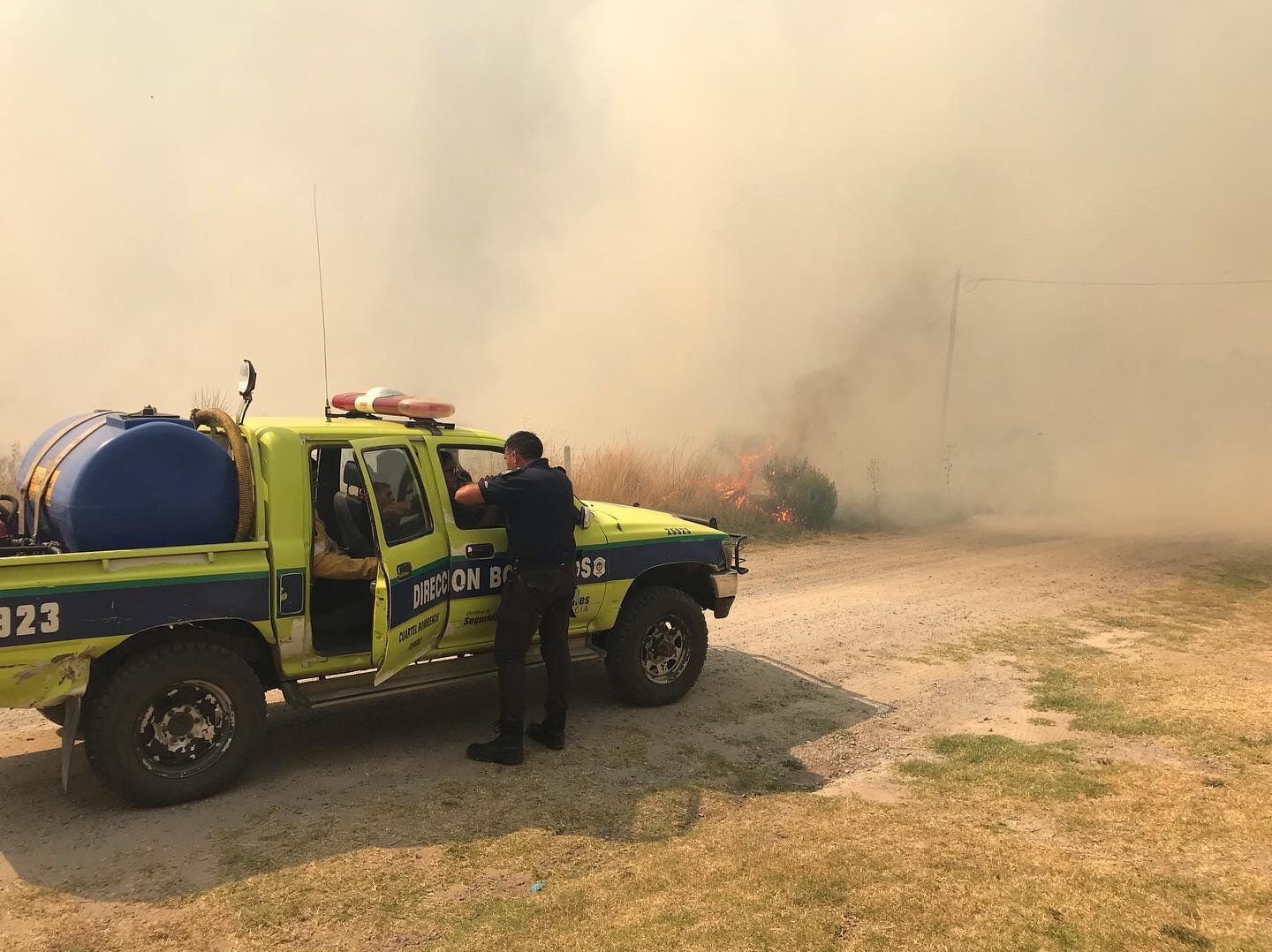 Así se produjeron las llamas en Tandil