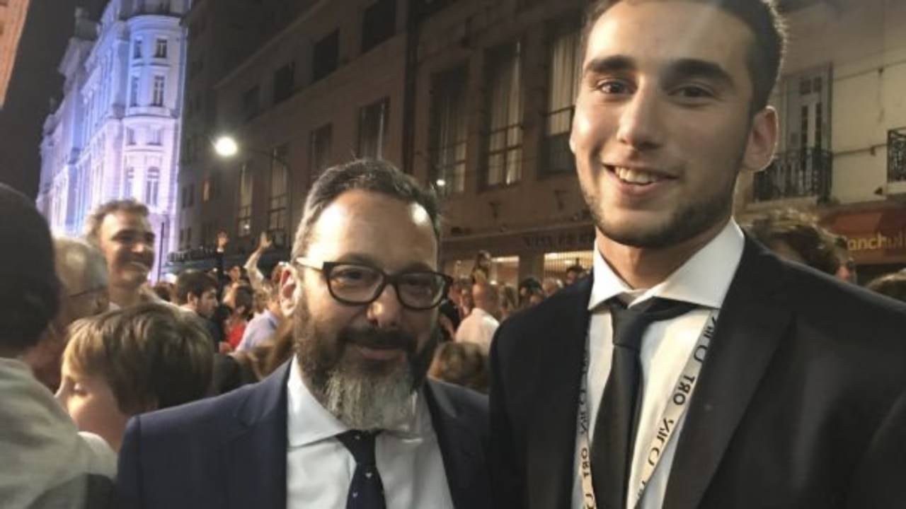 Gerardo Rozín junto a su hijo Pedro