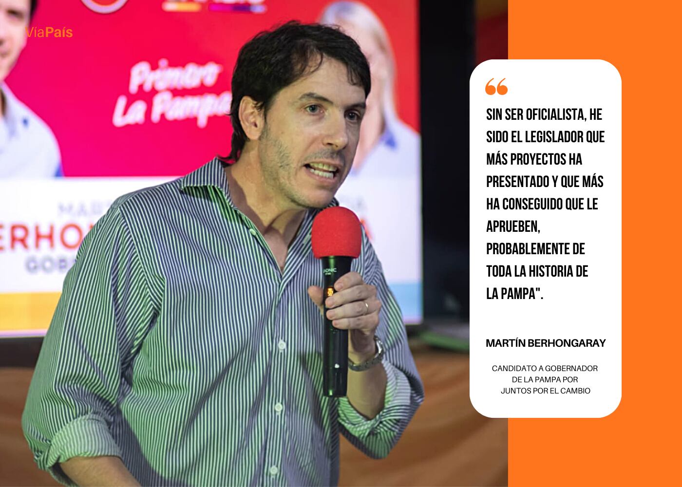 Martín Berhongaray, el candidato radical que intentará ir por la gobernación de La Pampa.