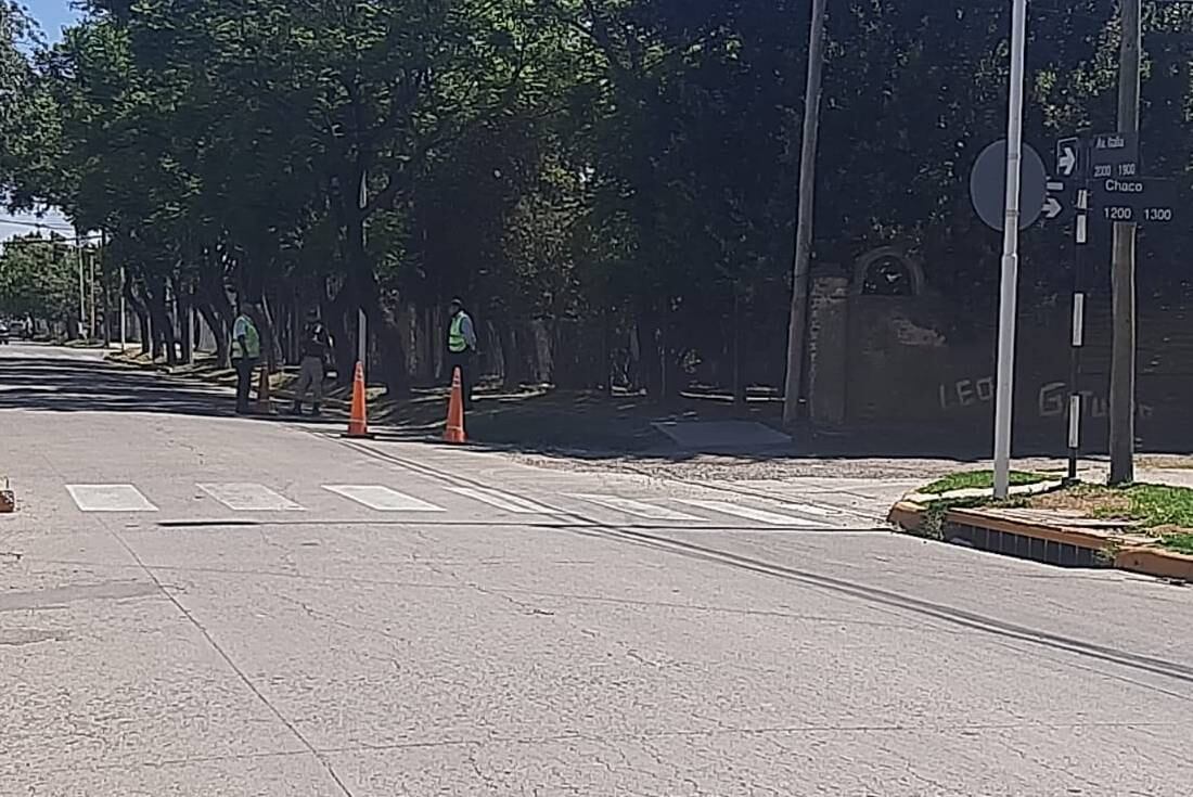 Control vehicular en Avenida Italia y Chaco