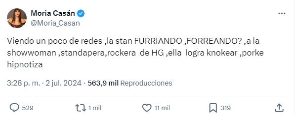 La opinión de Moria Casán sobre Furia de Gran Hermano 2024