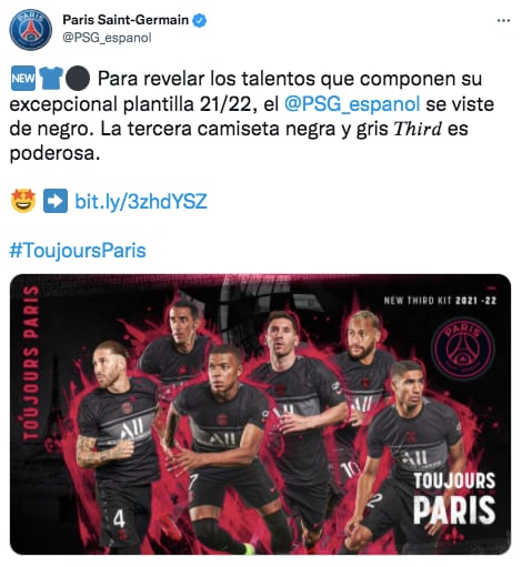 PSG lanzó su tercera camiseta con Lionel Messi como estrella.