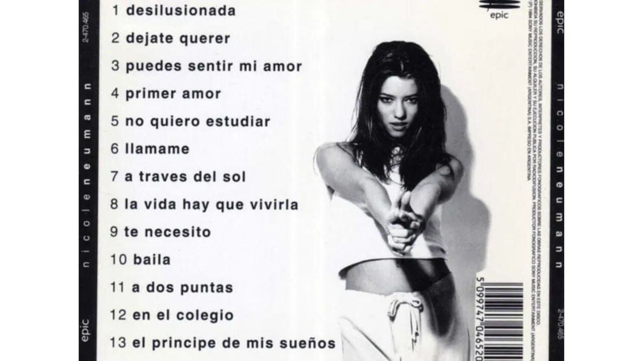 Todas las canciones del disco de Nicole Neumann.