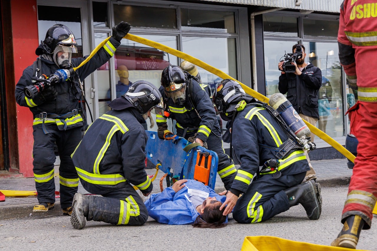 Se llevó adelante un importante simulacro en el área céntrica. Es la primera vez que se hace, donde se recreo un evento con víctimas múltiples.