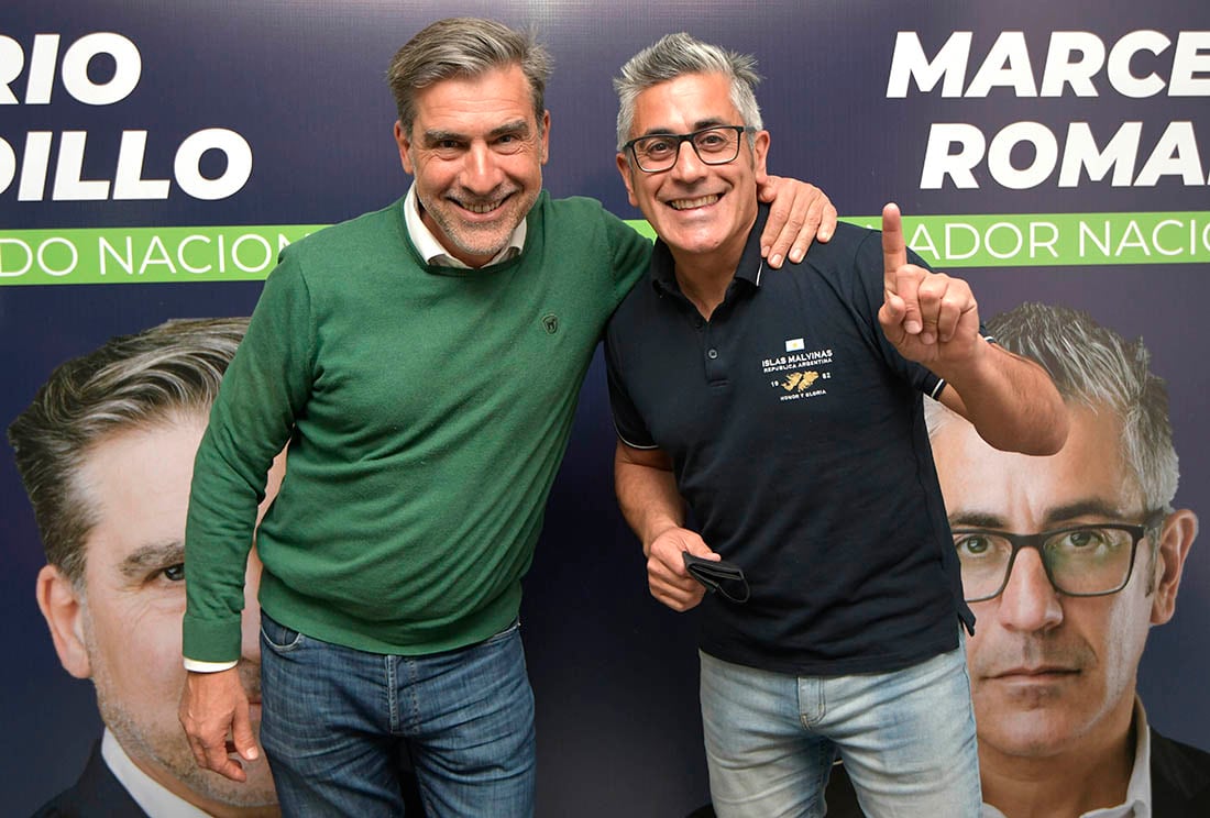 Mario Vadillo y Marcelo Romano en el búnker del Partido Verde 
Foto: Orlando Pelichotti