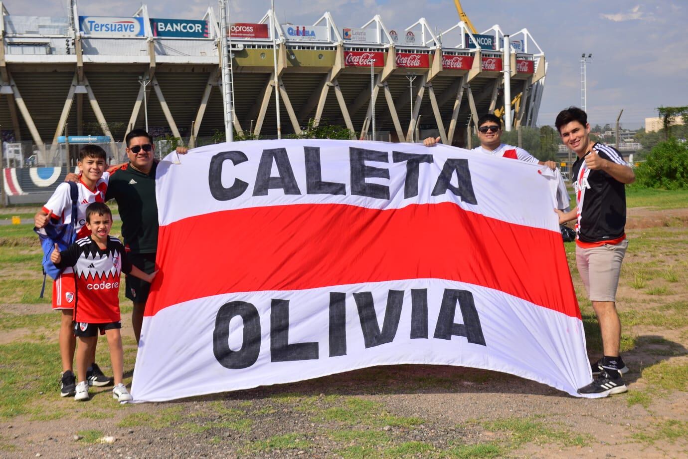 Los cara'e cancha de River ante Boca, en el partido por cuartos de Copa de la Liga 2024 en el Kempes. (Javier Ferreyra / La Voz)