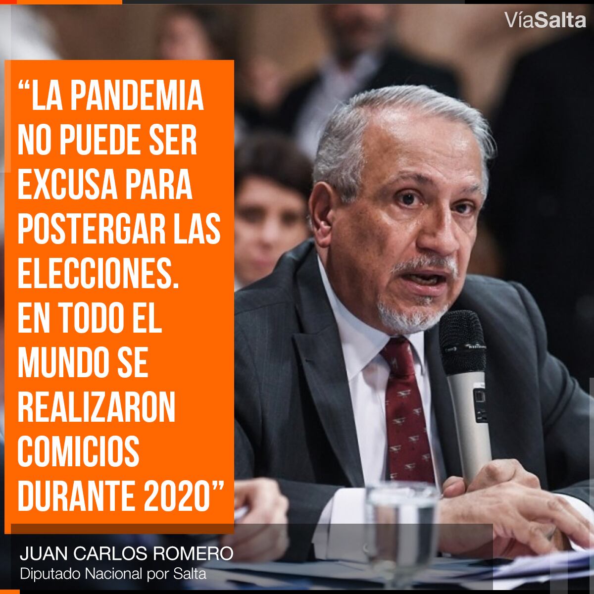 Romero en contra de postergar las elecciones.