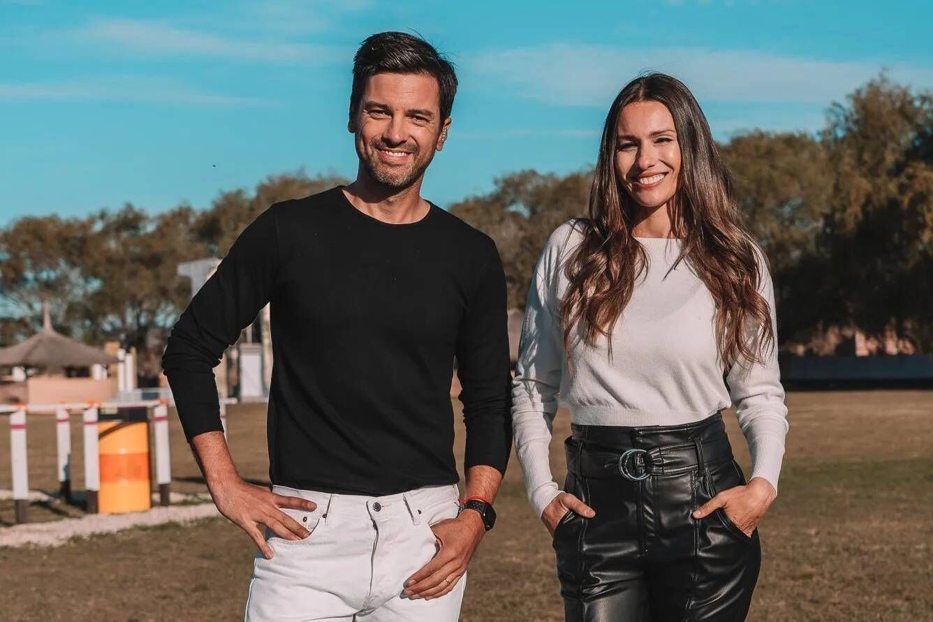 El Chino Leunis y Pampita.