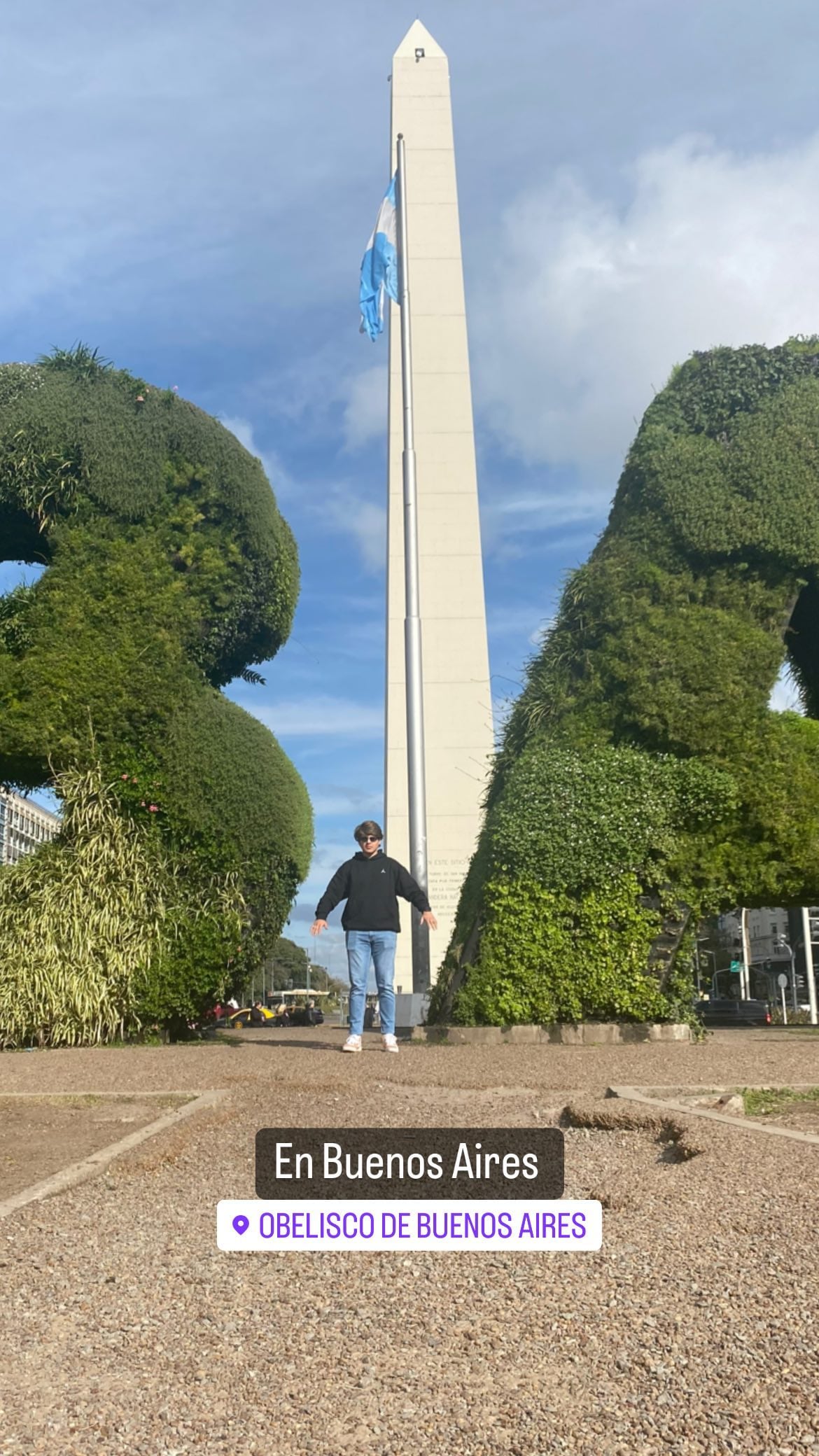 El boliviano de paseo por Buenos Aires.