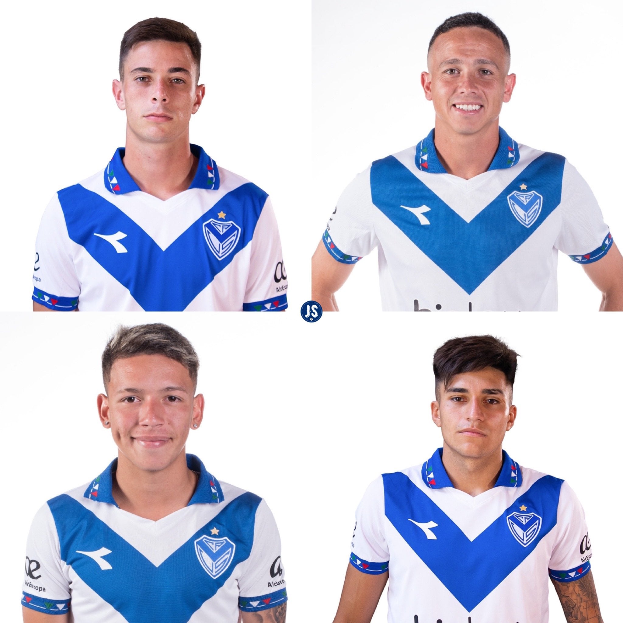 Los jugadores de Vélez que fueron agredidos por la barra.