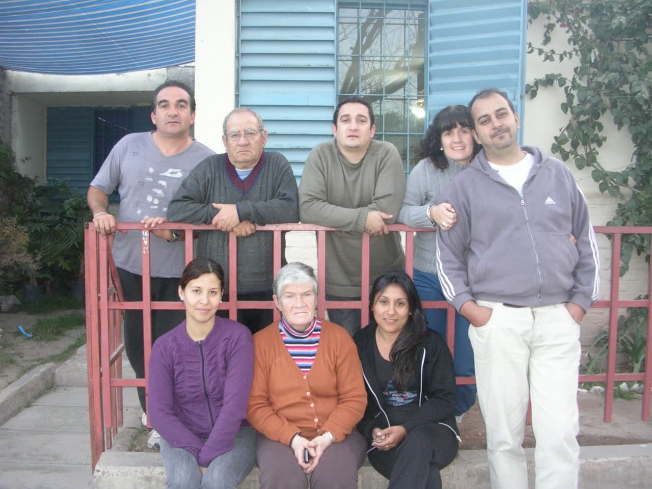 Elisa y Oscar Candeloro junto a sus hijos, nueras y yerno hace unos años. 