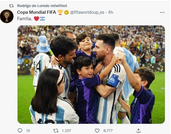 El candidato Rodrigo De Loredo hizo foco en el Messi campeón y su importancia a la familia.