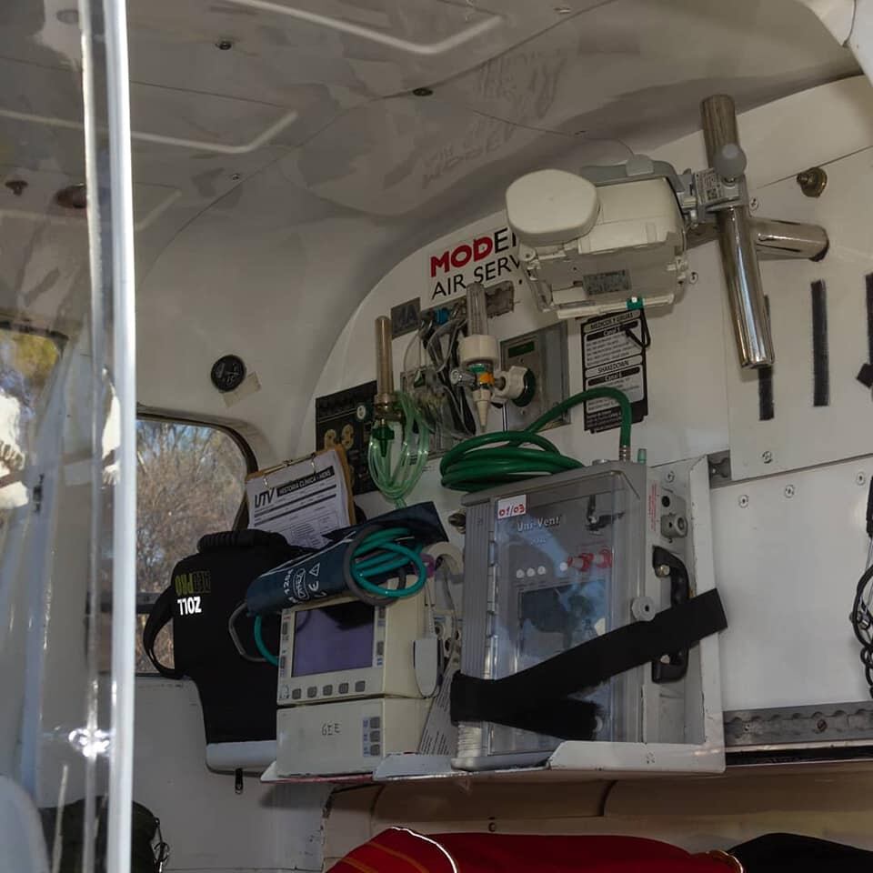 Los helicópteros UYV, son unidades de terapia intensiva en aérea de alta complejidad, y con la capacidad de aterrizar en cualquier lugar donde una emergencia médica lo requiera (Facebook Comuna de Soldini)