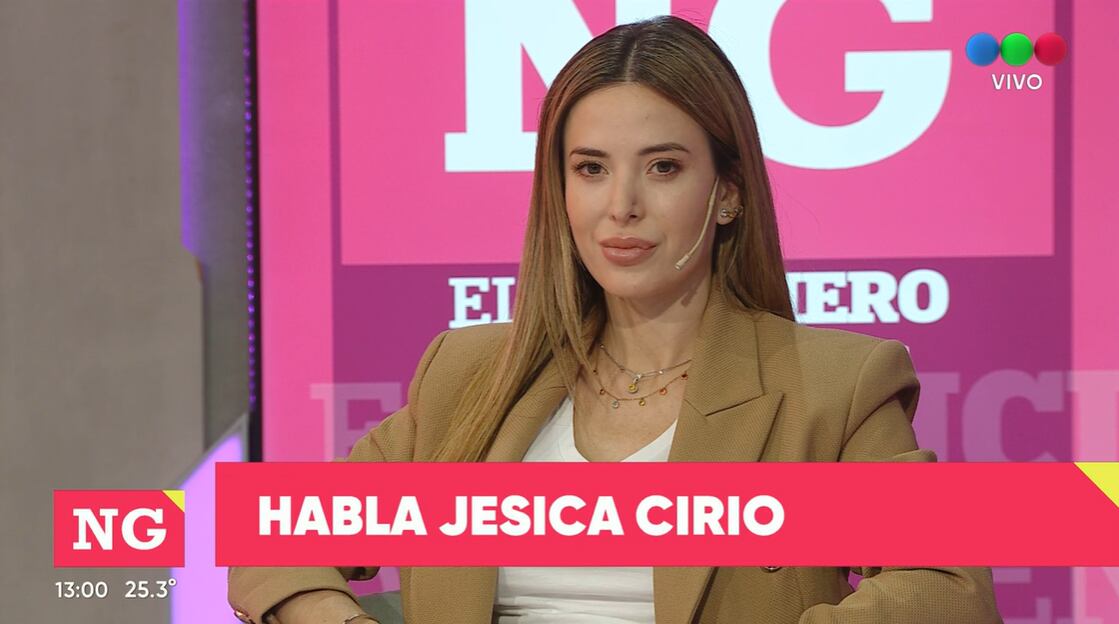 Jésica Cirio en "El noticiero de la gente".