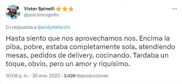 Comió 2 milanesas napolitas con fritas y pagó 1700 pesos