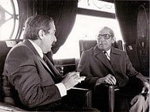 Riera con Alfonsín.