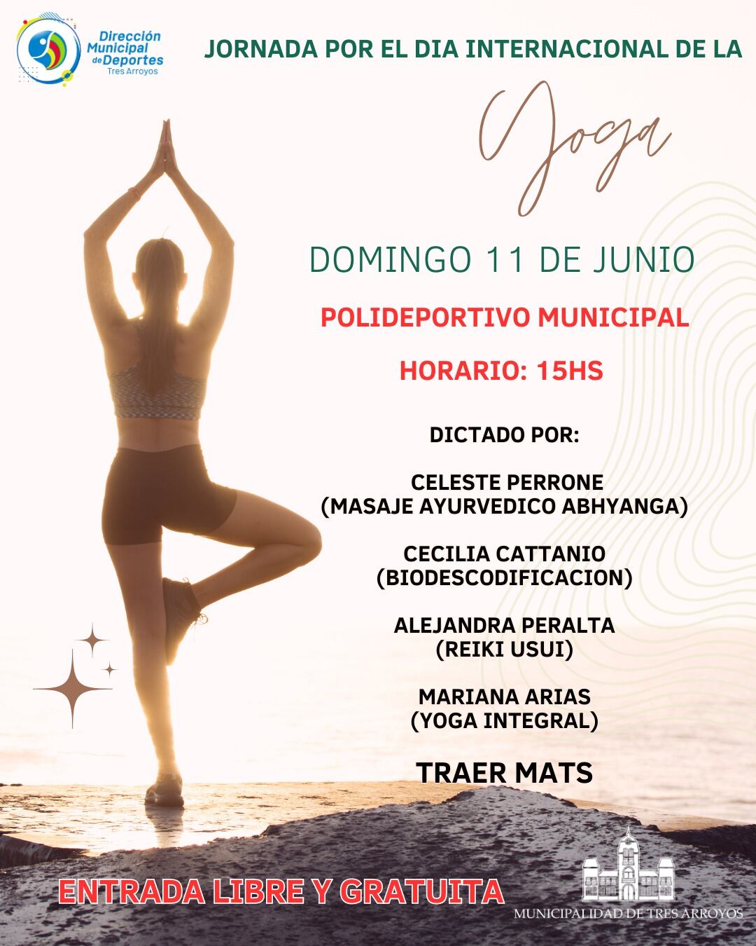 Jornada de Yoga en el Polideportivo de Tres Arroyos