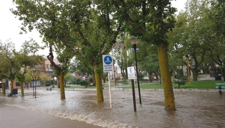 Merlo y las consecuencias de las lluvias.