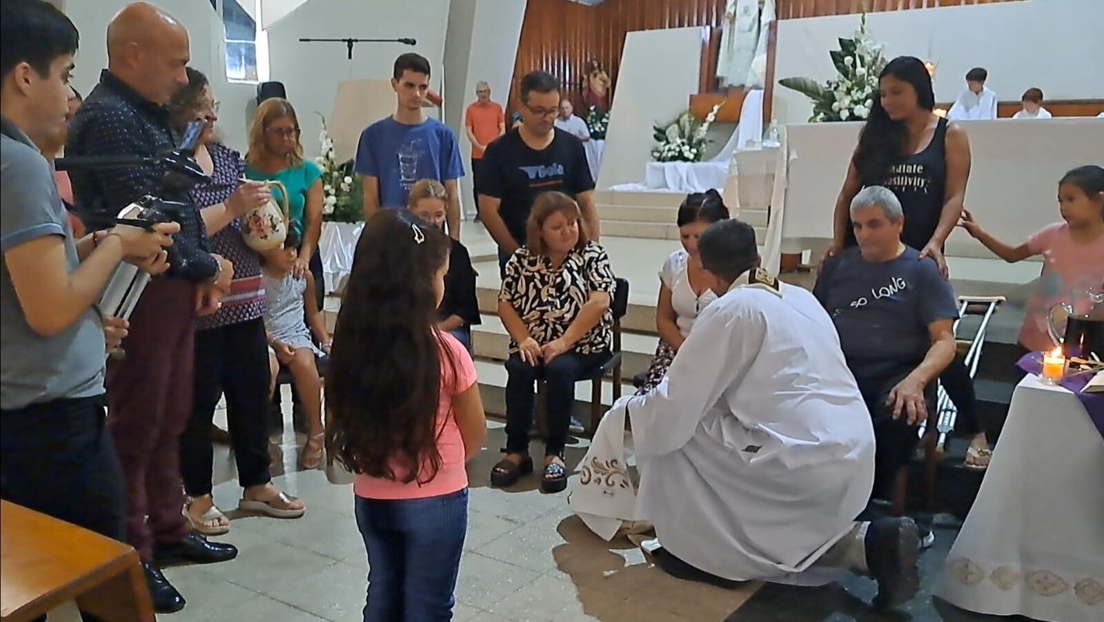 Lavado de pies en la Iglesia Nuestra Señora de la Merced Arroyito