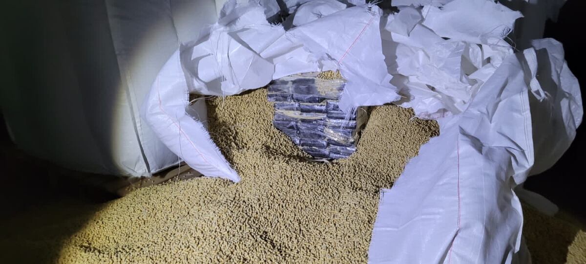 Así escondían en Rosario los paquetes “Louis Vuitton” con cocaína dentro de bolsas de alimento balanceado