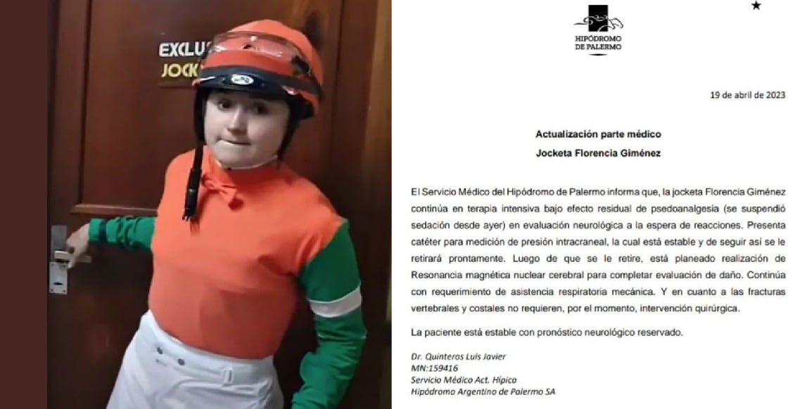 Este parte médico corresponde al día 19 d abril.