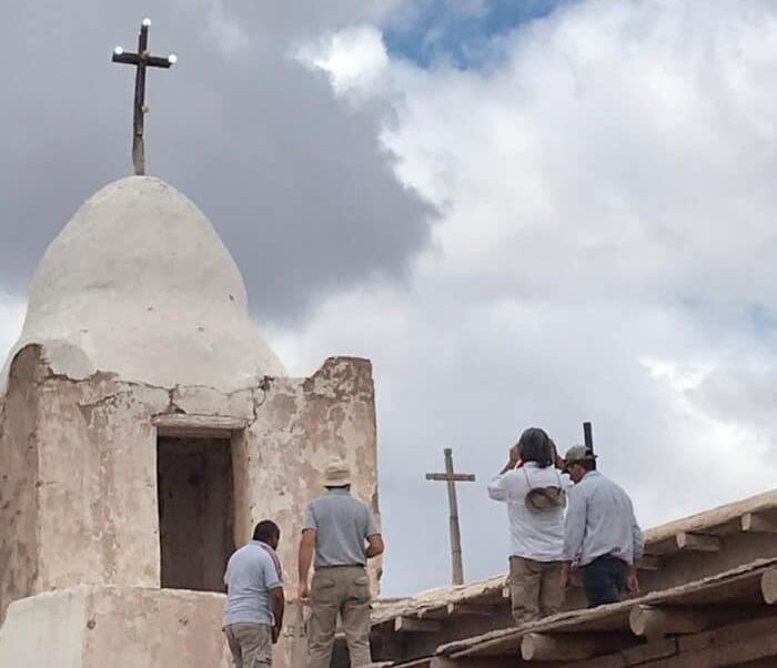 Analizan un proyecto de restauración y conservación de la Capilla de Laguna del Rosario.