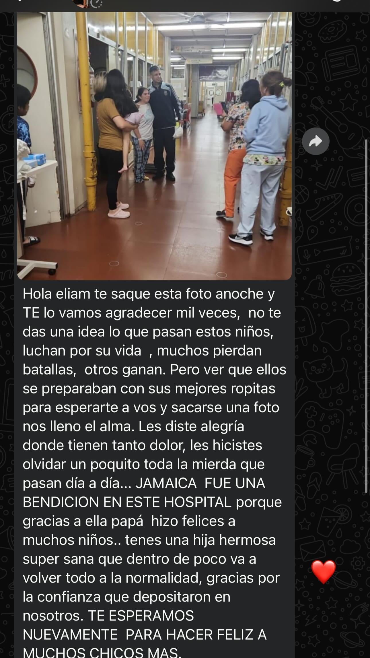 La sorpresa que se llevó L-Gante tras la visita a Jamaica en el Hospital Garrahan