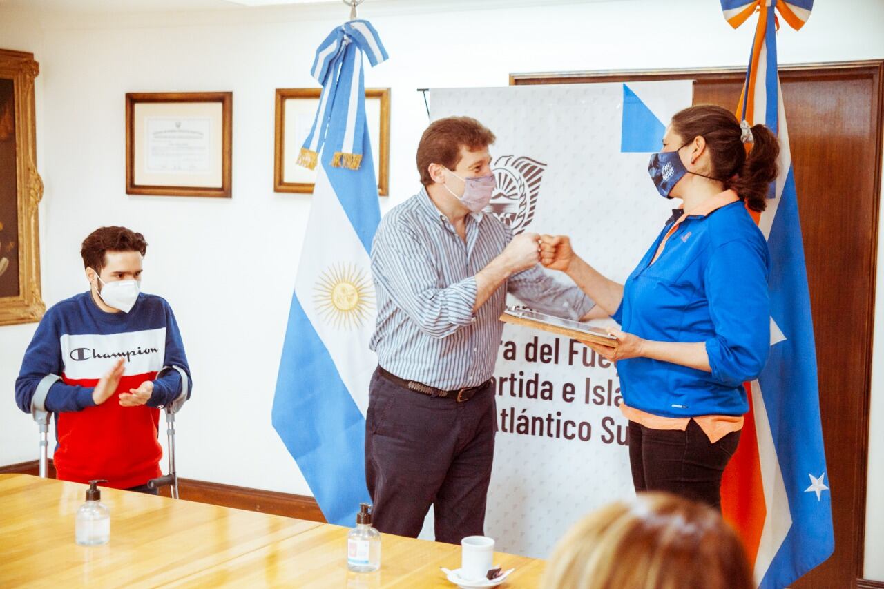 El Mandatario recibió a ambos en la Casa de Gobierno.