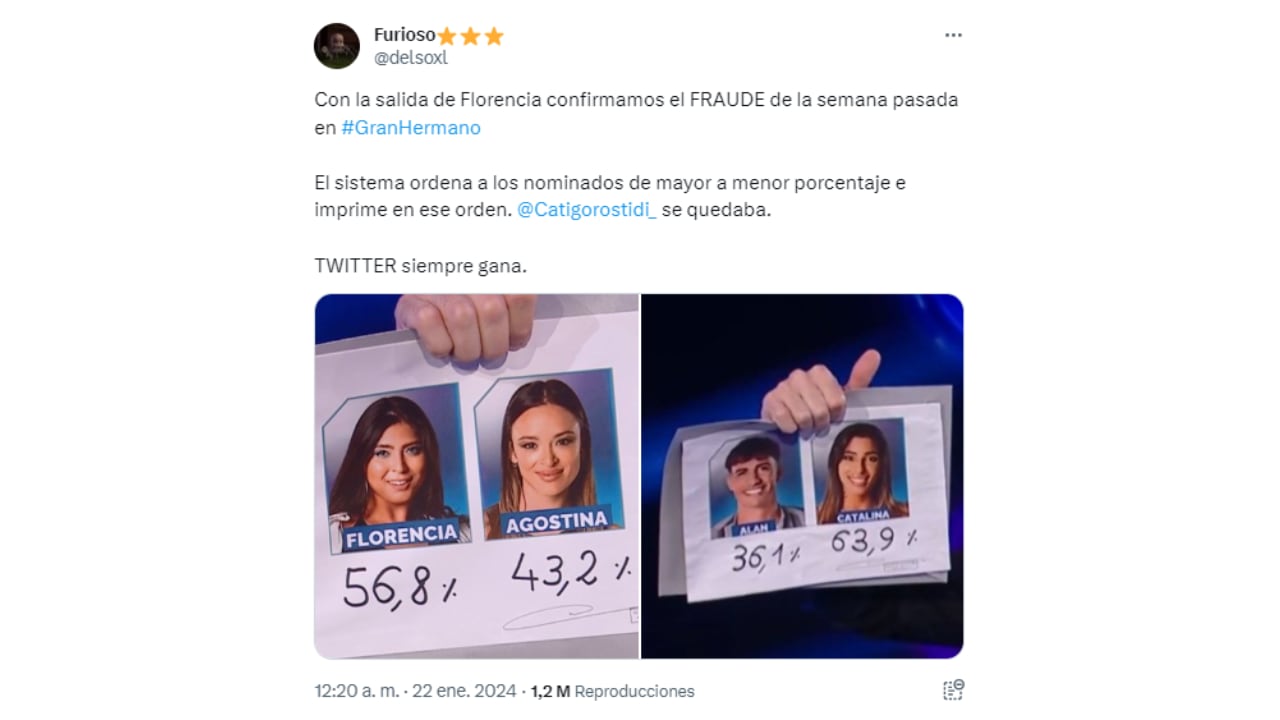 El tweet que comenzó la polémica.