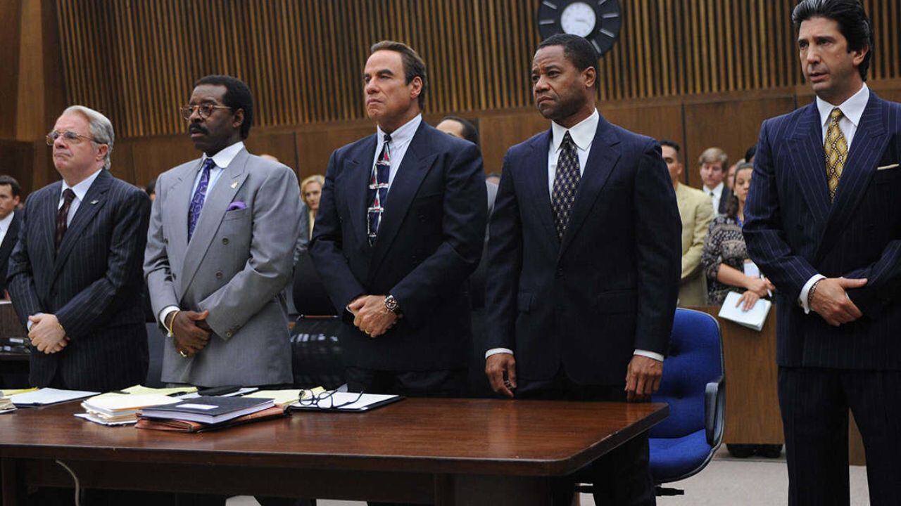 Foto del grupo de O.J. Simpson junto a su conjunto de abogados que lo acompañó en el juicio del Siglo.