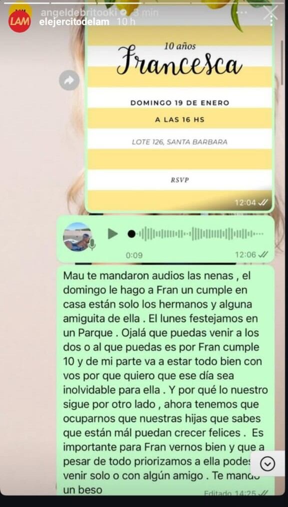 Ángel de Brito filtró chats entre Wanda Nara y Mauro Icardi por sus hijas