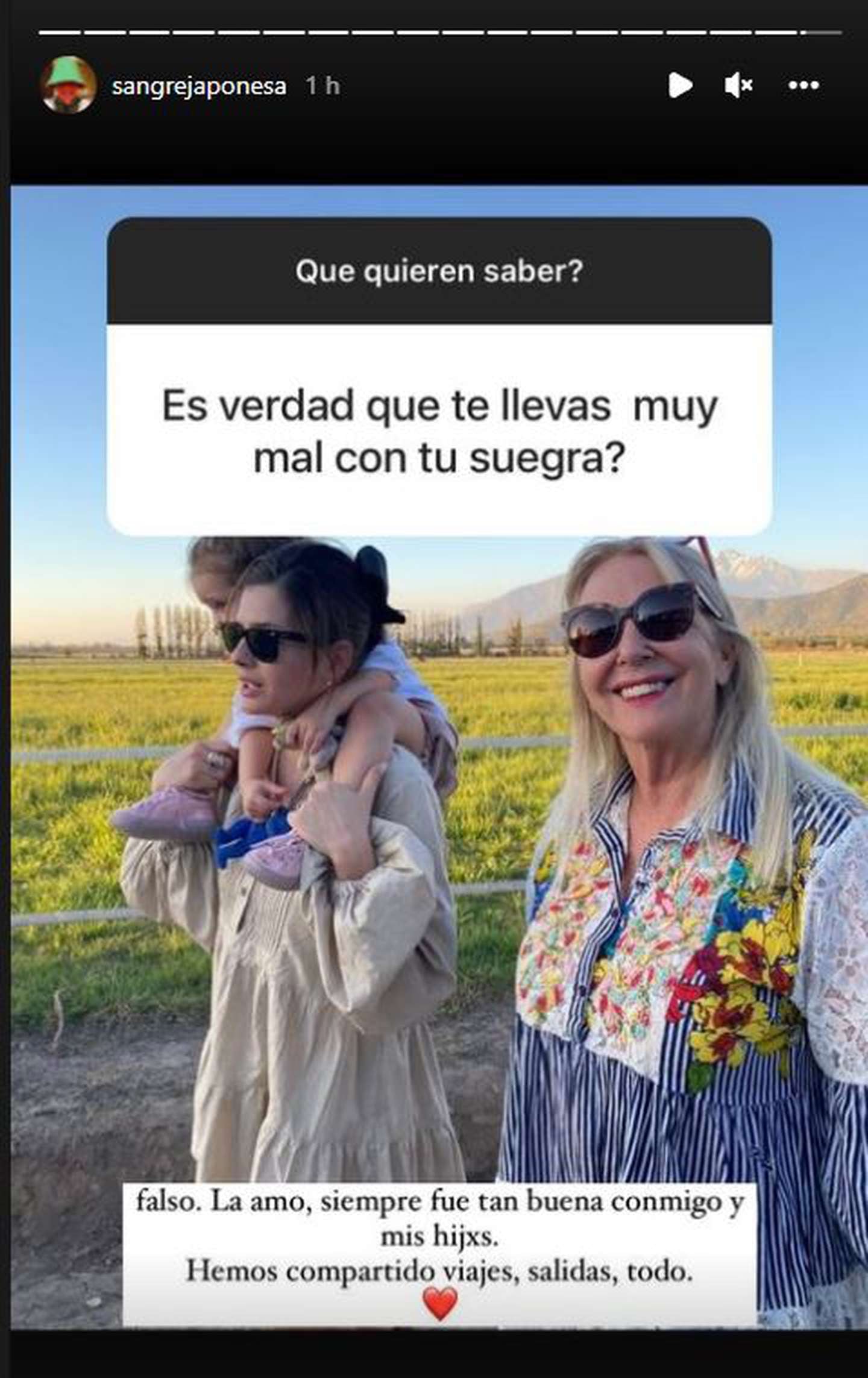 La China Suárez habló de su relación con la madre de Benjamín Vicuña.