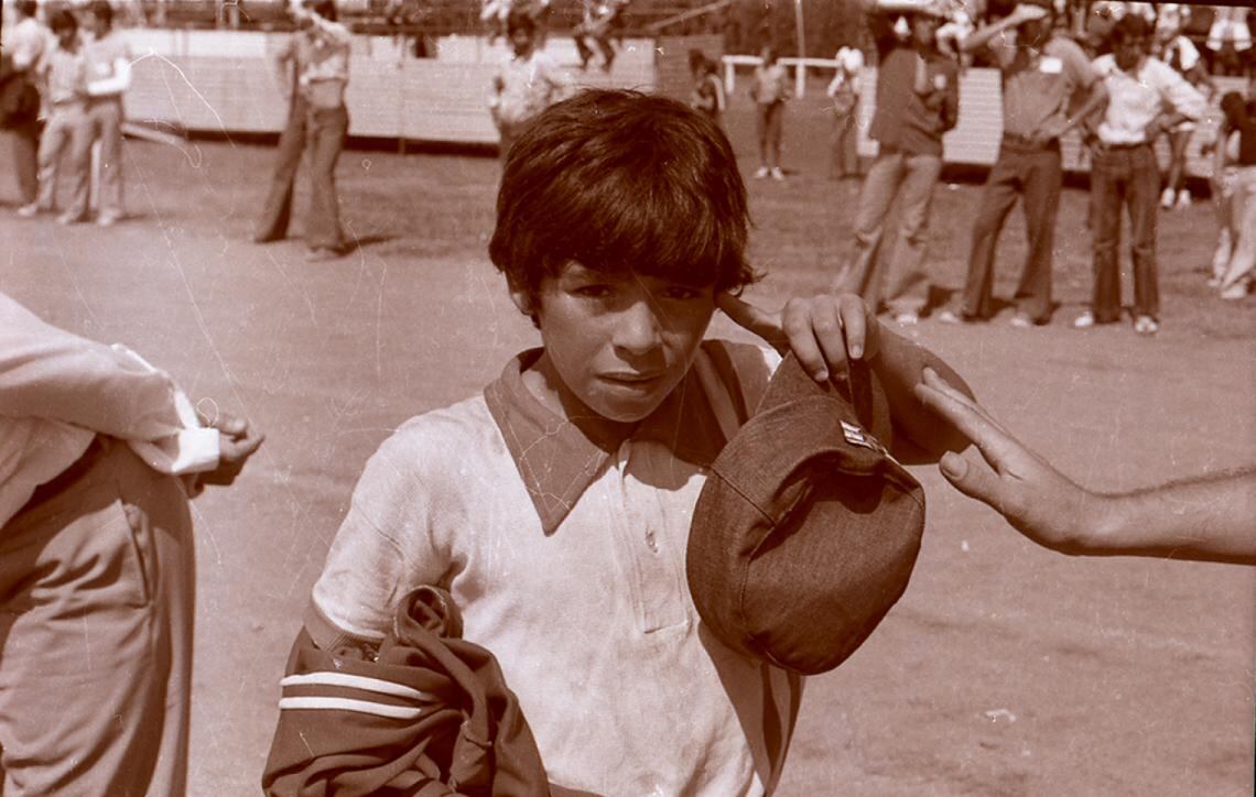 Diego Maradona en los Juegos Evita.