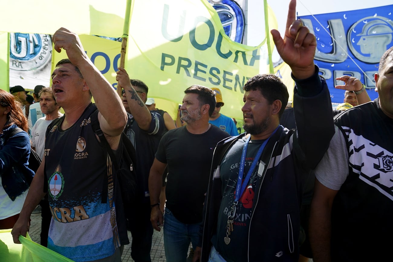 Paro Nacional de la CGT. Concentración en Plaza de Mayo. (Clarín)