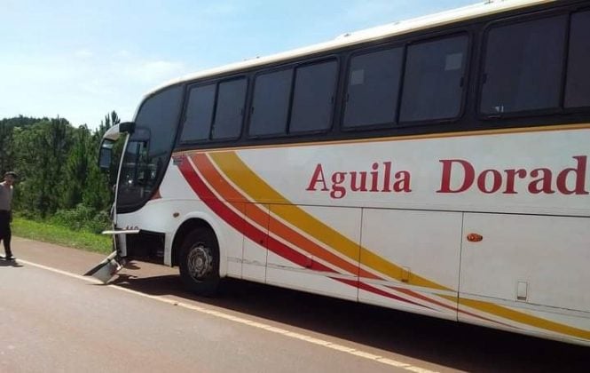 Un colectivo quedó sin frenos y casi provoca una tragedia en Salto Encantado.