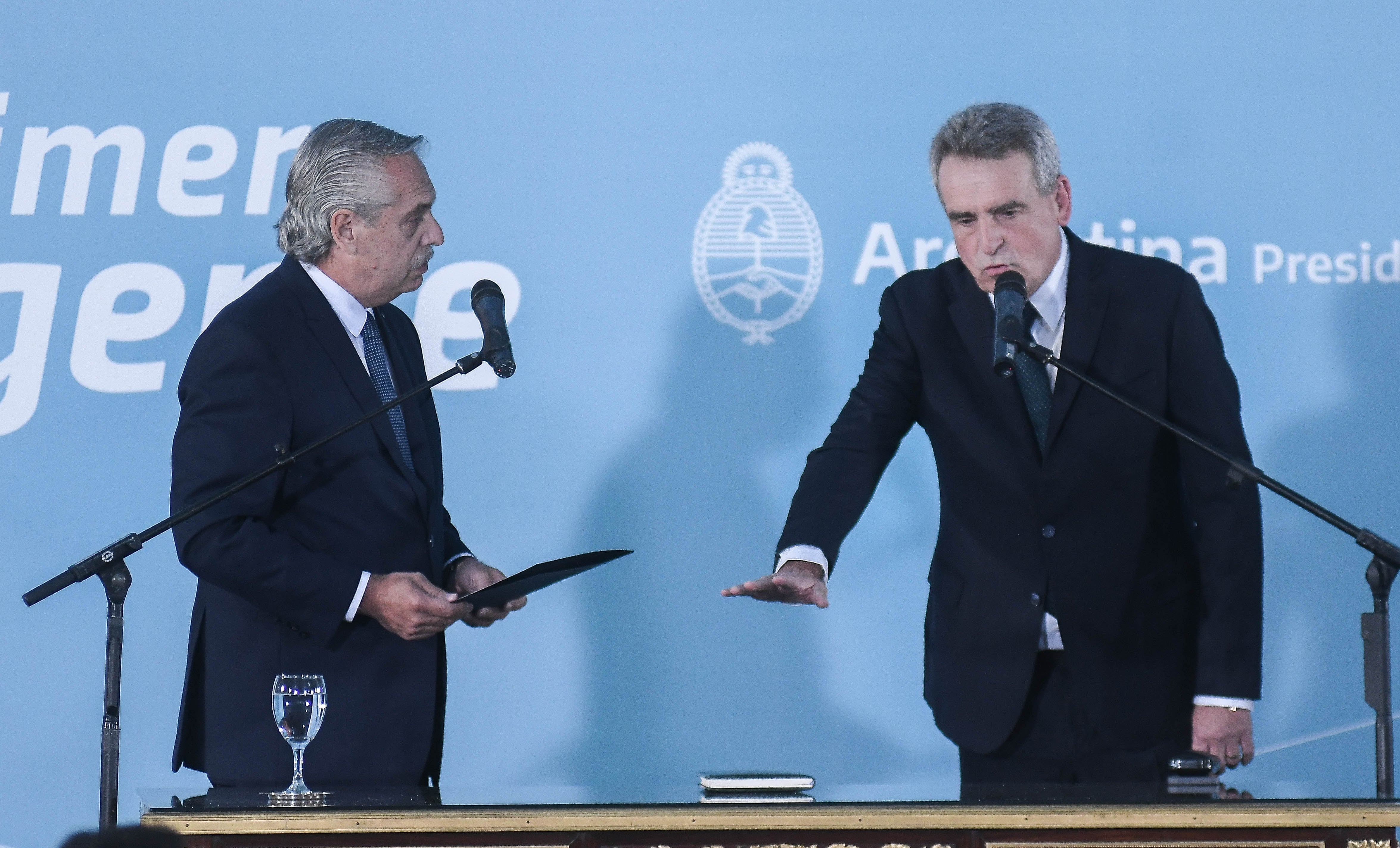 Agustín Rossi asume como jefe de gabinete de ministros en la Casa Rosada. Foto Federico Lopez Claro